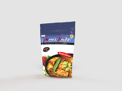 Pouch Mockup package design packed food pouch food ready to eat food shahi paneer
