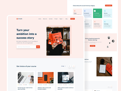 Lerydu - Education Landing Page design education landing page ui webdesign