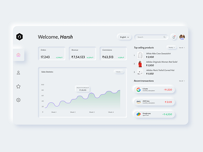 Neumorphic Dashboard Design branding dashboard dashboard design design graphic design neumorphic neumorphic design neumorphism ui ui design ux website design website ui