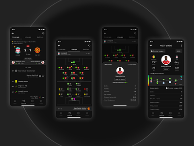 Football Live Score, Results App UI ⚽ branding design football app ui liverpool app ui neumorphic neumorphism sofascore ui sports app ui sports ux design ui ui design ux ux design