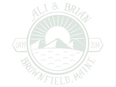 Ali & Brian Tote branding illustration logo screen print stamp tote vector