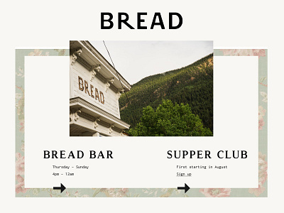 Bread Bar Homepage bar homepage website