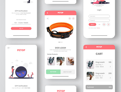 Pet Shop UI Design android app design app design ecommerce app ios app design pet shop app petshop uidesign