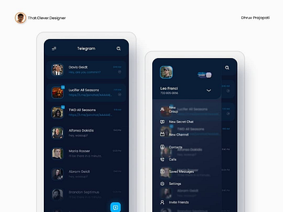 Telegram app UI redesign