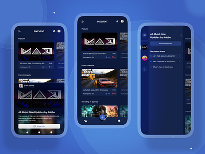 Online Events App UI Design