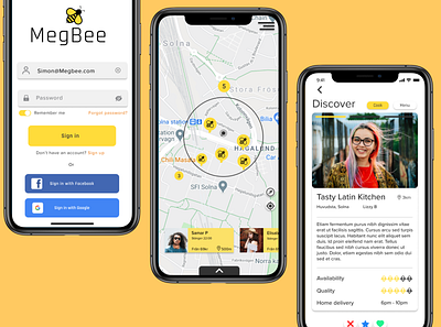 Megbee App app design cooking delivery design figma design food app uidesign ux uxdesign