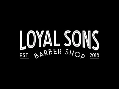 Loyal Sons Barber Shop branding des moines logo typography