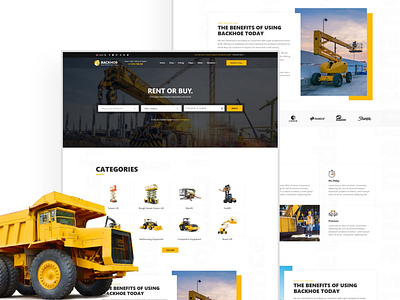 👷🏗️ Backhoe Heavy Equipment Rentals Theme