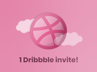 1 Dribbble invite! clean design dribbble invite illustration illustrator invitation invite invites vector
