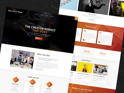 Digital Agency Landing Page Website adobe xd agency app design bootstrap branding design digital agency figma graphic design homepage illustration landing page mobile app ui ui design user interface ux webdesign website wordpress