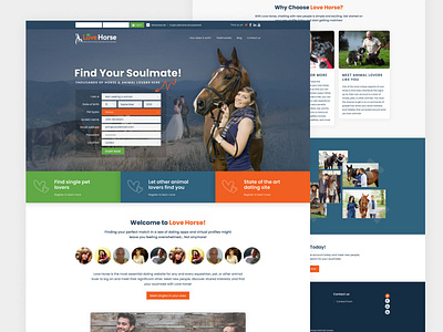 Animal Lovers Website Landing Page