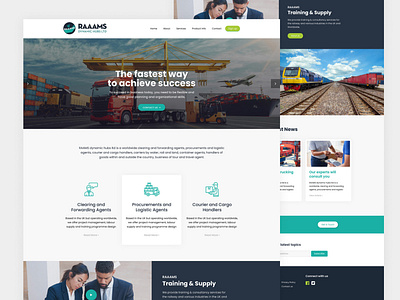 Logistic Courier Cargo Agents Website Landing Page