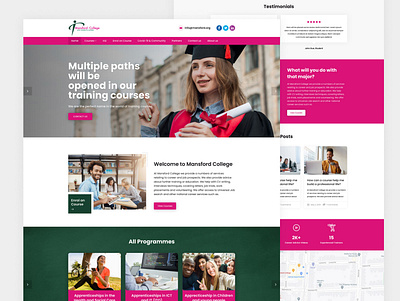 Education College Website Landing Page bootstrap branding college design education figma graphic design homepage illustration landing page logo school ui uiux ux vector web design webdesign website design wordpress