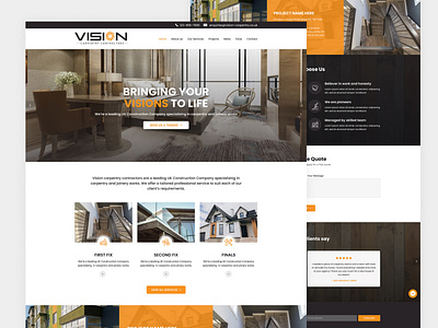 Carpentry Homepage Landing Page