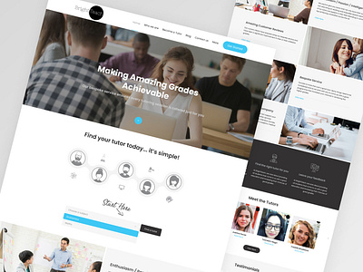 Tutor Online Learning Platform Website Landing Page