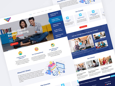 Online Course E-Learning Website Landing Page