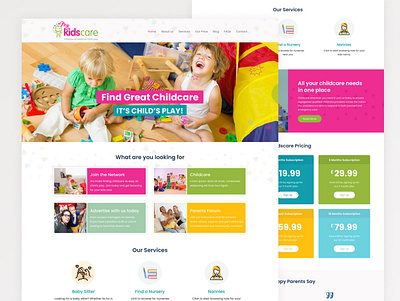 Babysitter Nanny Landing Page Website app design babysitter babysitter app babysitter website babysitting babysitting app branding design graphic design homepage illustration landing page mobile app nanny ui design ui ux ux design vector webdesign website