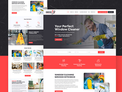 Cleaning Services Website Landing Page app design branding cleaner cleaning cleaning app cleaning services design graphic design home cleaning home cleaning service homepage illustration landing page plambing service ui design ui ux ux design vector webdesign wireframe