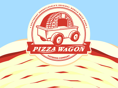 New concept for the Pizza Wagon badge concept food truck logo pizza