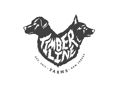 Timberline Shaggy badge black white country custom type farm identity logo scribble simple typography