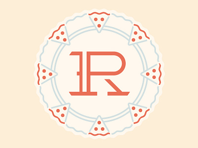 R-P monogram Pizza/Wheel Badge