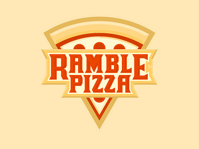 Ramble Pizza Truck Logo food truck logo pizza restaurant typography