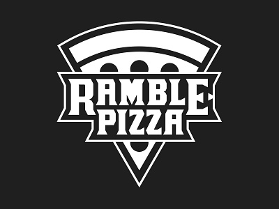 Ramble Pizza Truck Logo food truck logo pizza restaurant typography