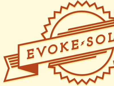 Evoke Solar Energy Logo badge banner energy logo solar typography