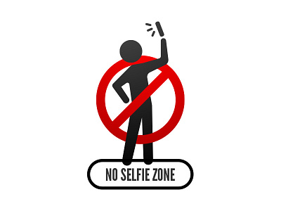 No Selifie Zone camera generation graphic millennials selfie shot zone