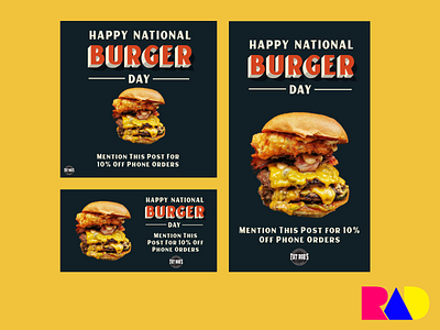 National Burger Day burger burgers food food and drink lettering sign signwriting social social media social media design social network socialmedia type typographic typography typography art vintage vintage design vintage font visual design