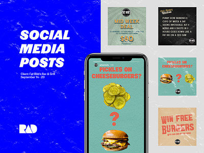 Social Media Posts branding burger burgers design instagram instagram post instagram stories social social media social media design social network socialmedia typography vector