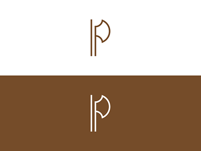 letter P and Ax logo concept