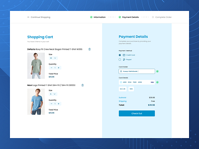 Credit Card Checkout page