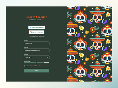 Sign up page (dark/mode) branding dark darkmode design enter landing landing page login minimal register sign in sign on sign up sign up page ui uiux ux web web design website