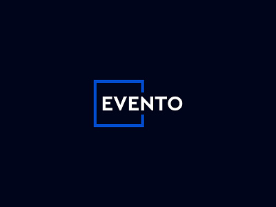 "Evento" logo design app art blue branding design graphic icon logo logos logotype minimal monogram ui uidesign ux web