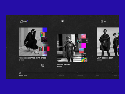 Unicoss - Editorial Fashion Store Concept Motion 02 aftereffects animation concept art design fashion glitch glitch effect glitchy hover effect motion motion design online shopping retro smooth ui ux websites