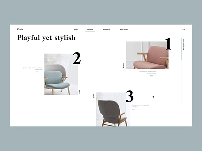 Cosh Furniture Online Store - Motion Design aftereffects animation concept art cosh furniture store furniture website hover effect motion design motiongraphics reveal smooth transitions ui