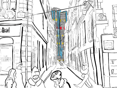 Pompidou Center illustration
