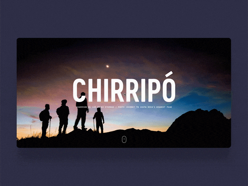 Chirripó : Guardián de las aguas eternas Landing Page design web