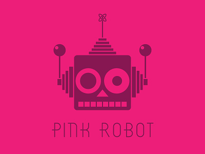 Pink Robot adobe illustrator logo logo design