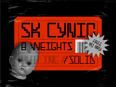 SK Cynic | Free Industrial Font design free outline project solid type type design typeface typogaphy