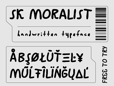 SK Moralist | Free Handwritten Typeface design font free handwritten project type typeface typography vector