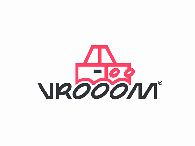 VROOOM | Day 5th | #dailylogochallenge branding car colors dailylogochallenge design drive flat logo logotype minimal project typography vector