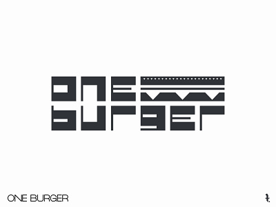 ONE BURGER | Day 33rd | #dailylogochallenge branding dailylogochallenge design flat illustration logo minimal project typography vector