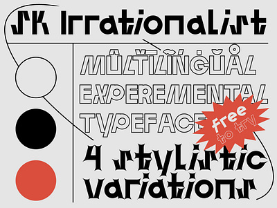 SK Irrationalist™ | Free Experimental Typeface design experimental font free geometric type type design typedesign typeface typography