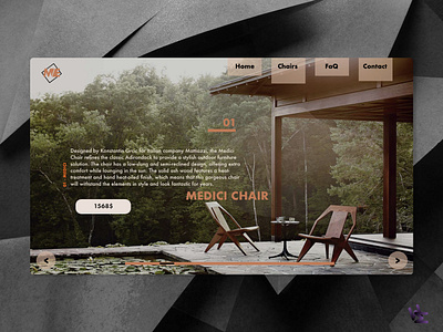 Medici Chair clean design landingpage minimal typography ui ux web web design webdesign website