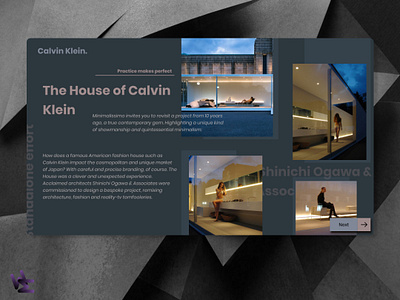 Calvin Klein clean design landingpage minimal typography ui ux web web design webdesign website