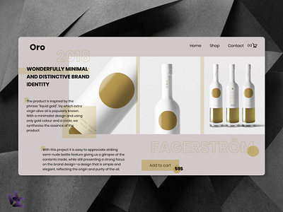 Oro clean design landingpage minimal typography ui ux web web design webdesign website