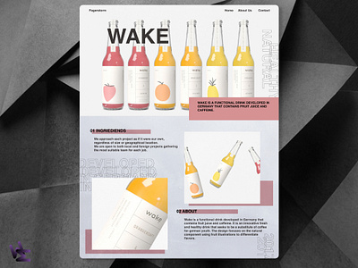 Wake clean design landingpage minimal typography ui ux web web design webdesign website