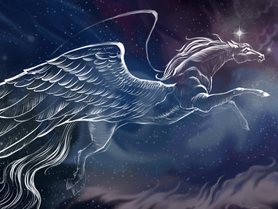 Pegasus art artwork nightsky pegasus stars